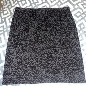 Alfani Black and Gray Animal Print Pencil Skirt